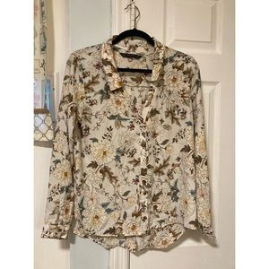Zara Basic Collection Floral Blouse!